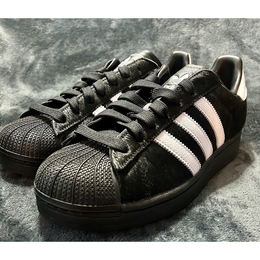 Adidas Superstar 2 Black Pony Hair Women's Size 8 Athletic shoes